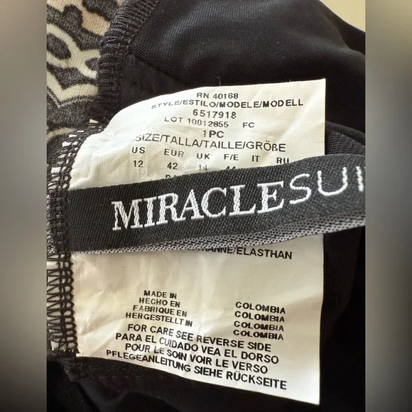 NEW Miraclesuit Lioness Odyssey Brown One Piece Swimsuit-Size 12 - Picture 9 of 10